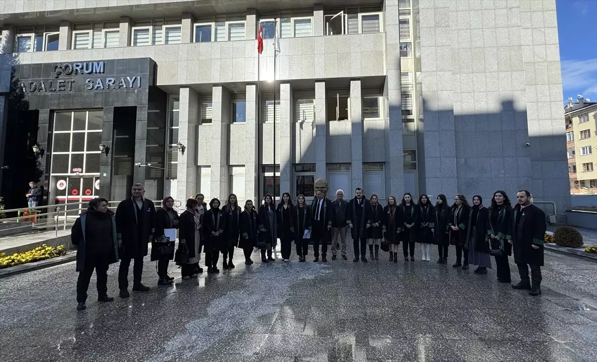 Çorum’da Avukatlardan Kadına Yönelik Şiddet Protestosu