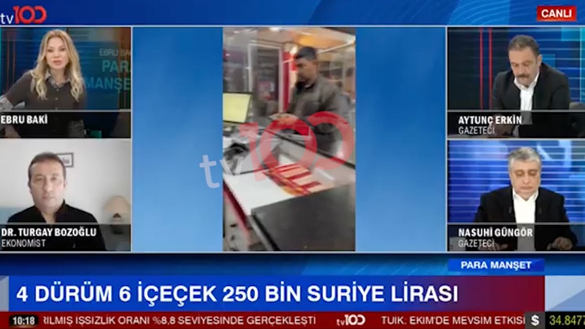 Suriye’de ekonomik durumu anlatan görüntüler: 4 dürüm 6 içecek 250 bin Suriye Lirası