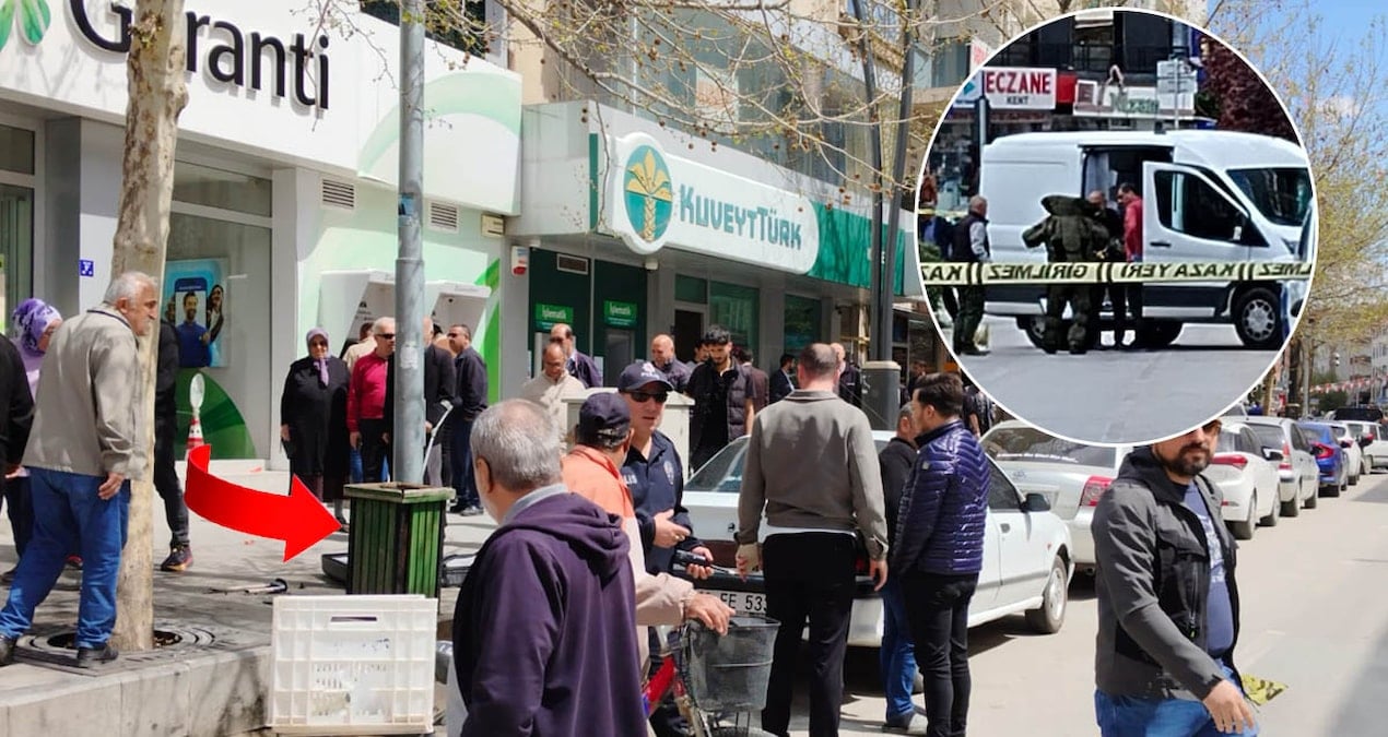 Bankanın önünde şüpheli valiz paniği
